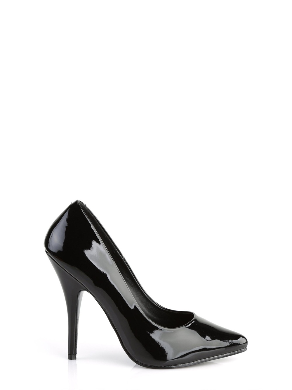Pleaser Seduce-420 Black Glossy Stiletto Pumps